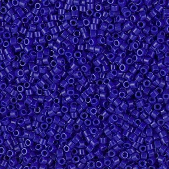 Jewelry - 3688 50 Grams Miyuki Delica Bead 11/0 Opaque Cobalt Blue Bulk Bag DB0726-50